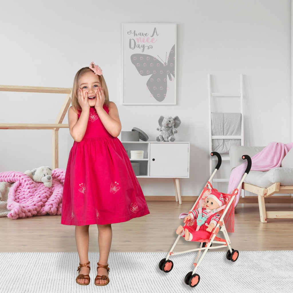 Annabell dukkevogn, sammenklappelig taske klapvogn