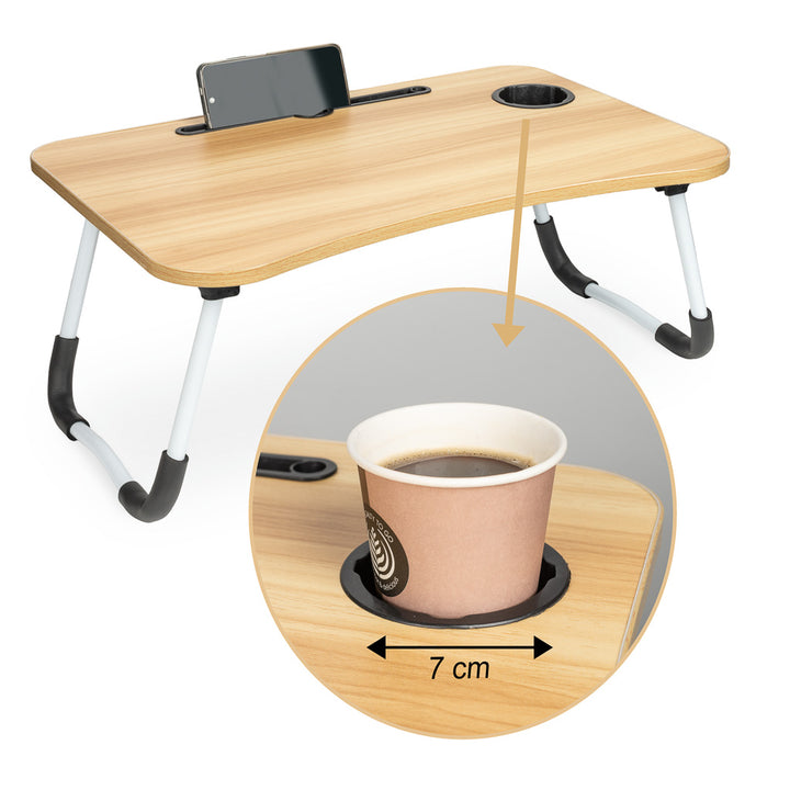 Sammenklappeligt laptopbord til sengebord