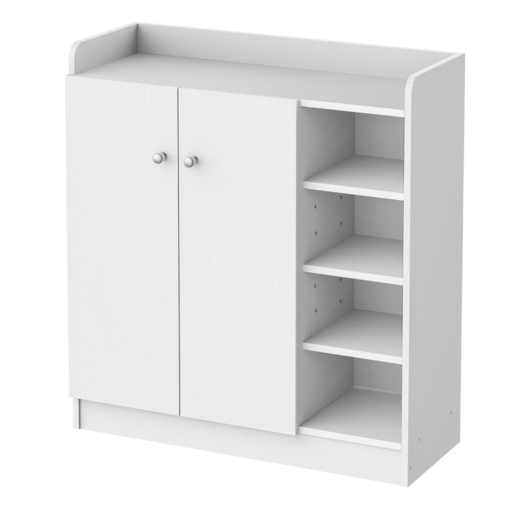 Skoskab skohylde, 4 hylder. 1 skab, 83 cm x 30 cm x 90 cm, hvid