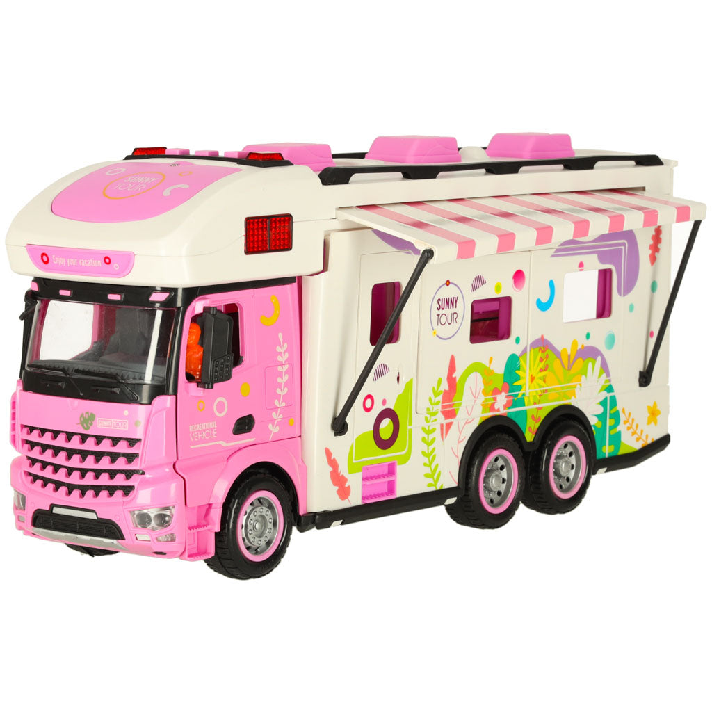 Fjernbetjent campingvogn autocamper bil 2.4GHz lyde lys tilbehør pink