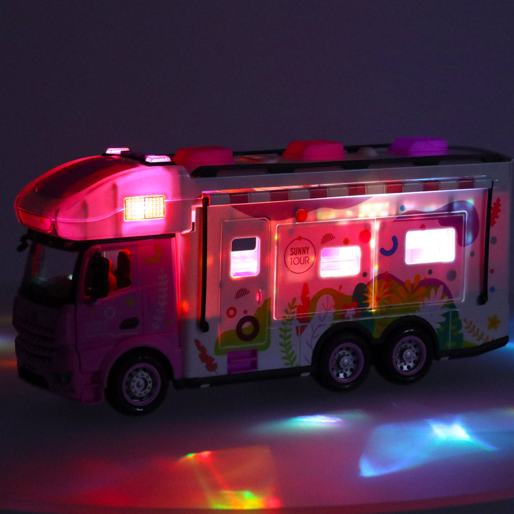 Fjernbetjent campingvogn autocamper bil 2.4GHz lyde lys tilbehør pink