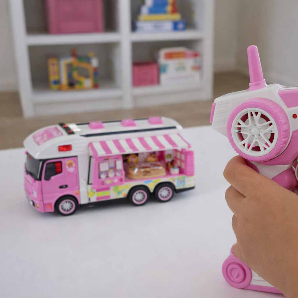 Fjernbetjent campingvogn autocamper bil 2.4GHz lyde lys tilbehør pink