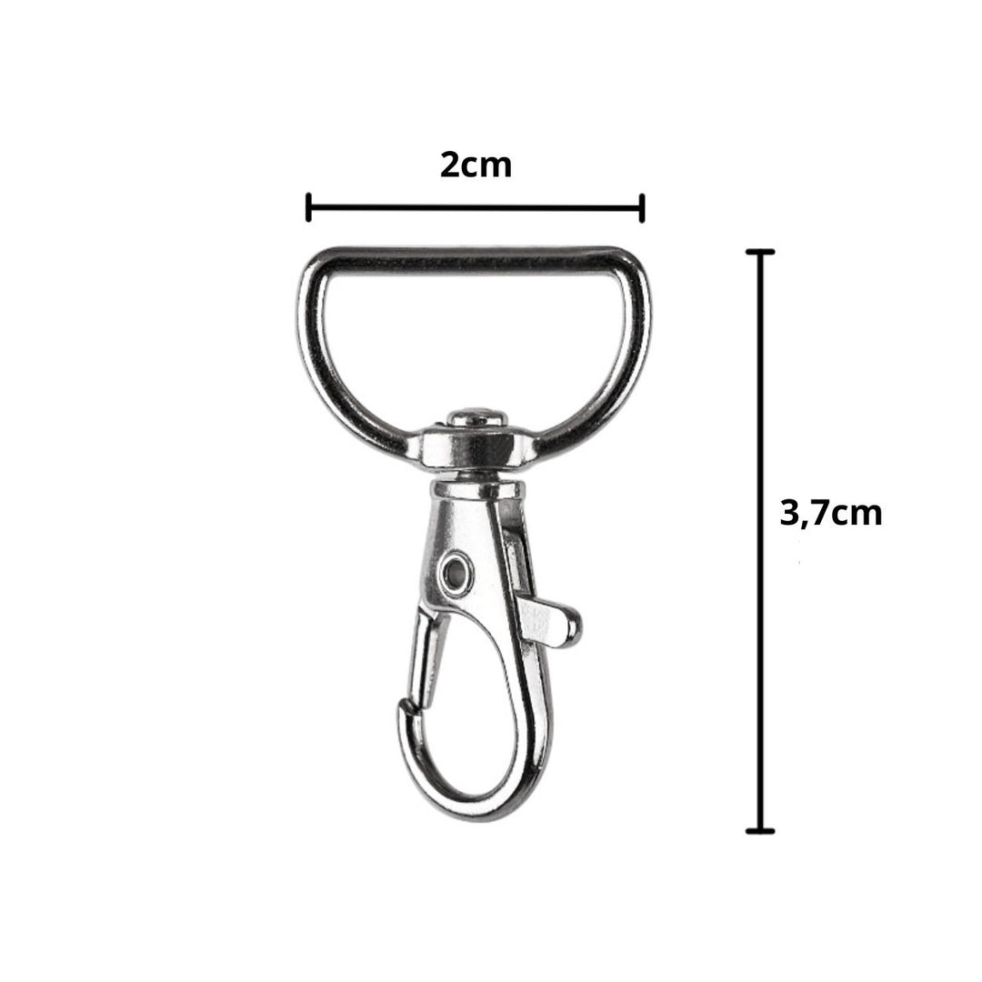 Metalkarabinhage fisk 500 stk.