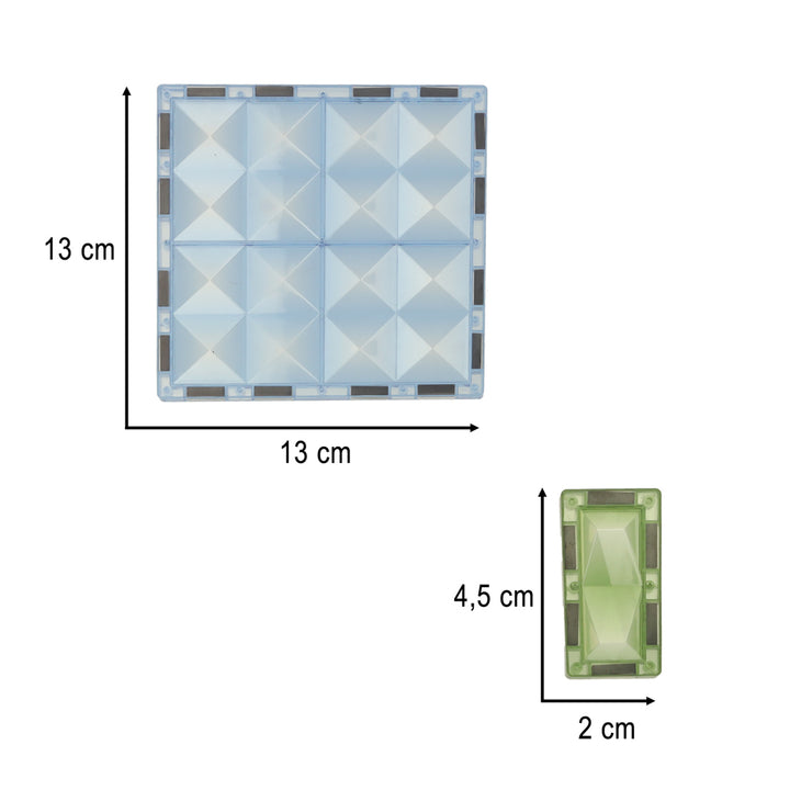 3D-konstruktionsmagnetiske klodser glødende dyrepark