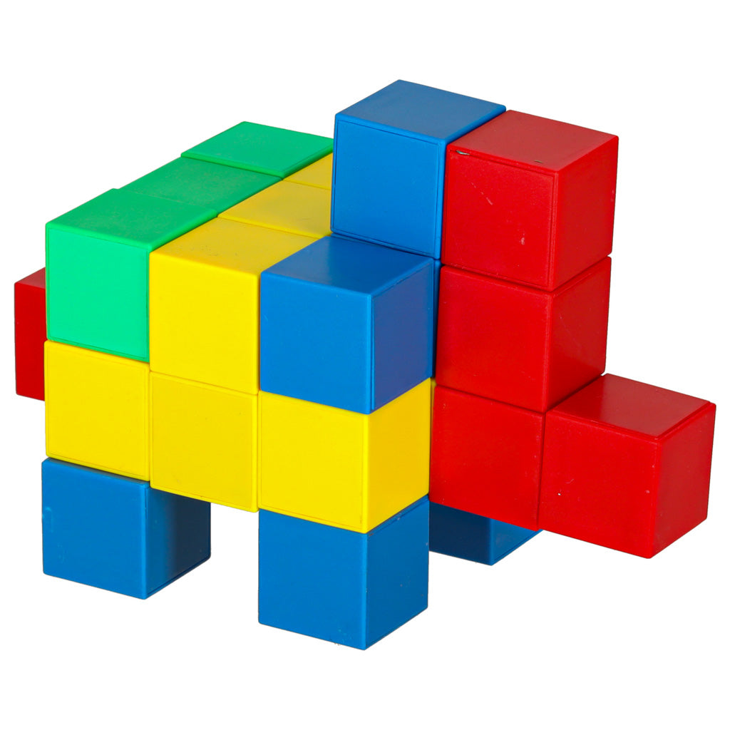 Kube pædagogiske magnetiske byggeklodser 64 el.