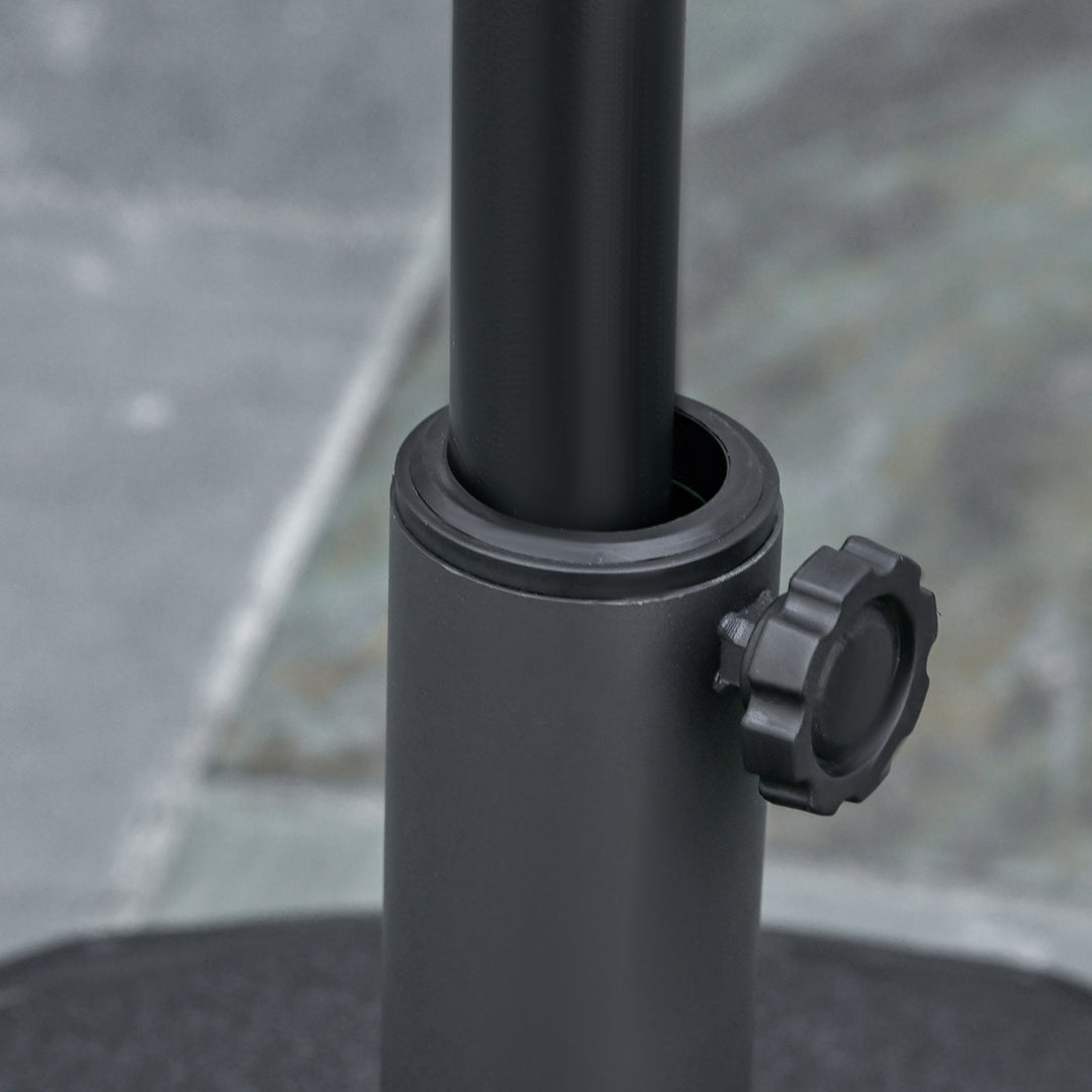 Parasolstativ/parasolholder, vejrbestandig, fyldbar, Ø55 x 38H cm, sort