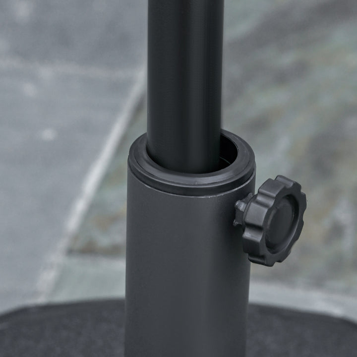 Parasolstativ/parasolholder, vejrbestandig, fyldbar, Ø55 x 38H cm, sort