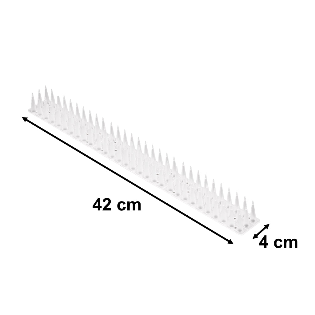Duespidser, fugleafskrækkende plastik, tæt hvid, 8 el. 43 cm
