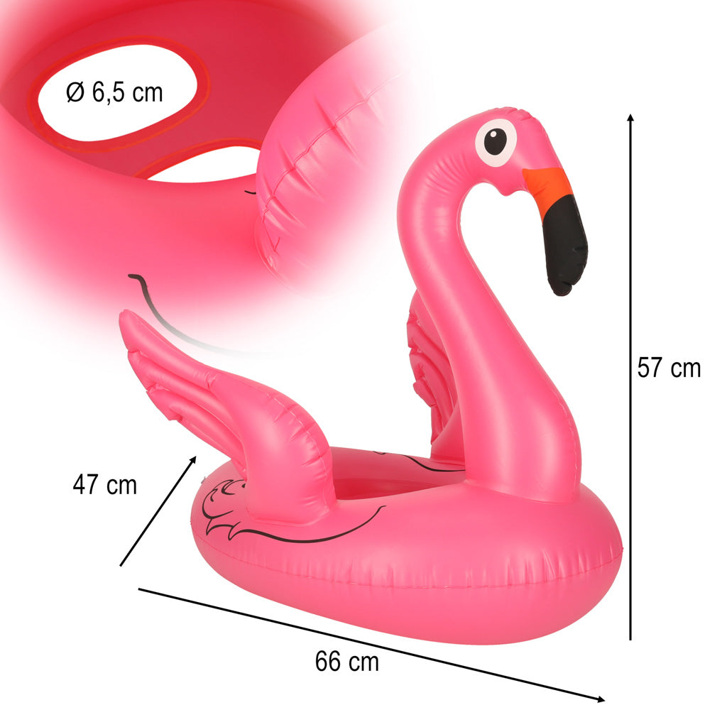 Oppusteligt pontonhjul til børneflamingoer