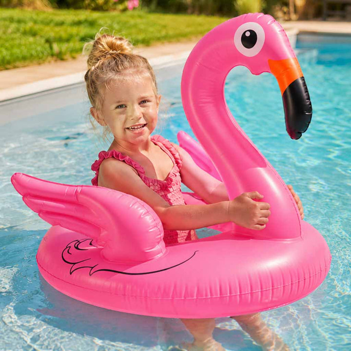 Oppusteligt pontonhjul til børneflamingoer