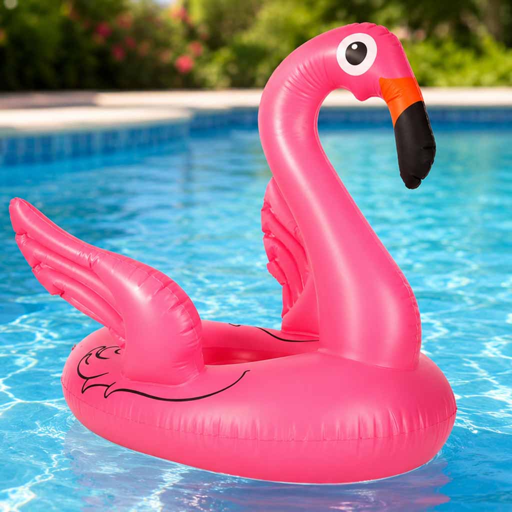 Oppusteligt pontonhjul til børneflamingoer