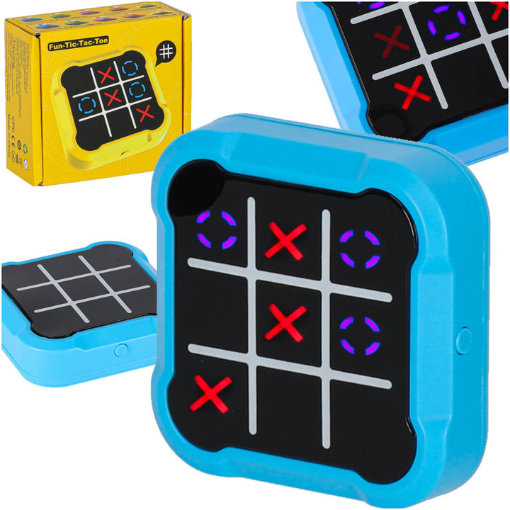 Circle cross cross elektronisk puslespil tic tac toe bærbar konsol blå