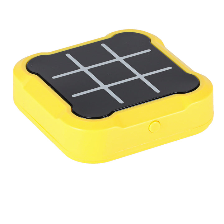 Cirkel kryds kryds elektronisk puslespil tic tac toe bærbar konsol gul