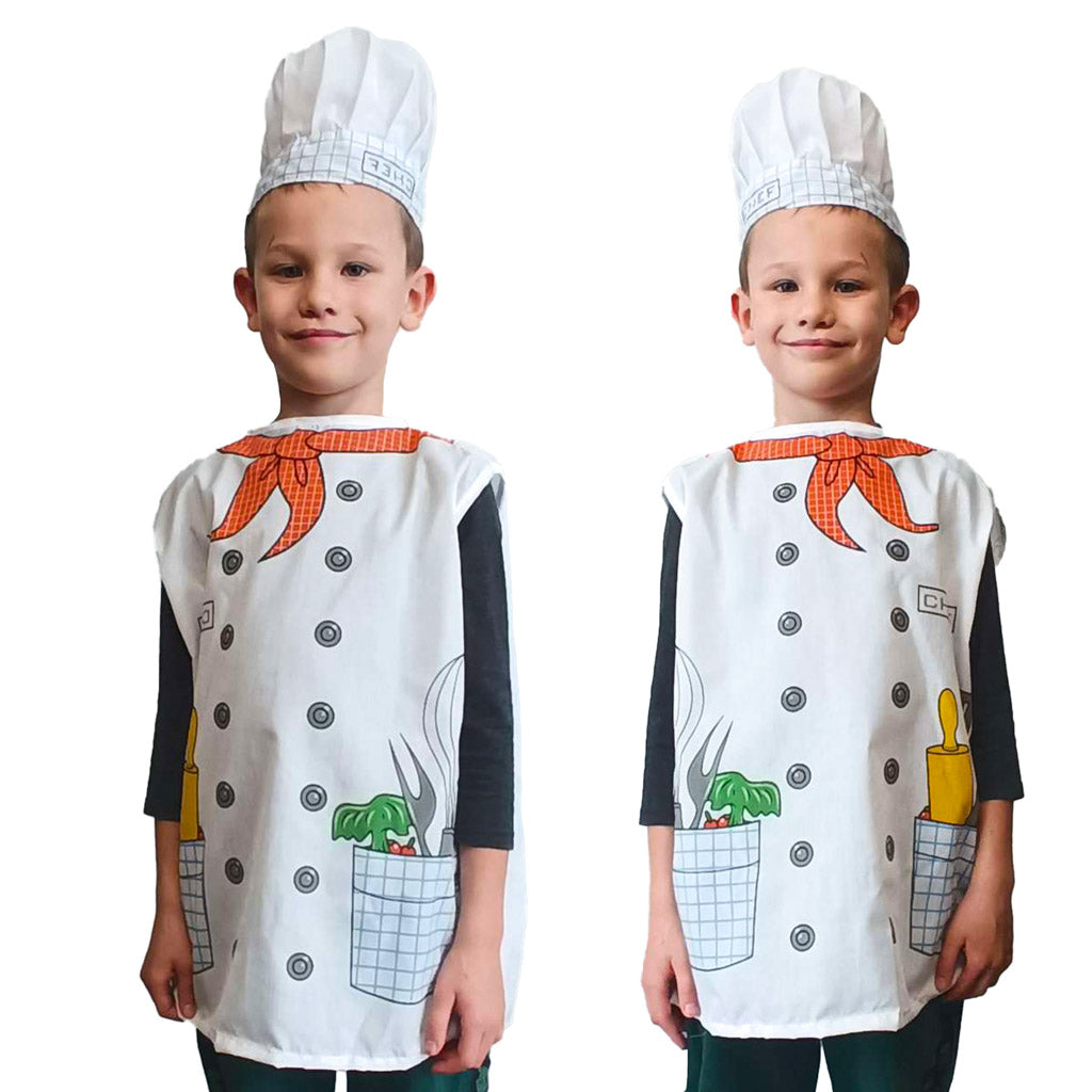 Karnevalskostume kok bager 3-8 år
