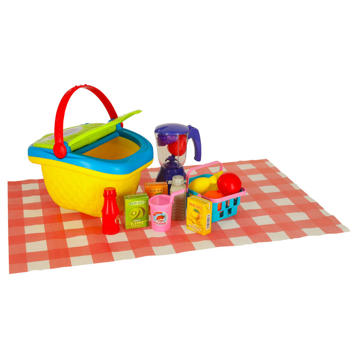 Picnickurv frugtkurv juice drikkevarer mad forsyninger snacks til picnic