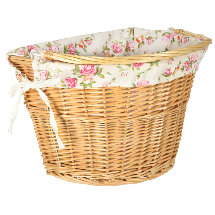 Fletkurv til cykelforkurv flettet blomsterindsats