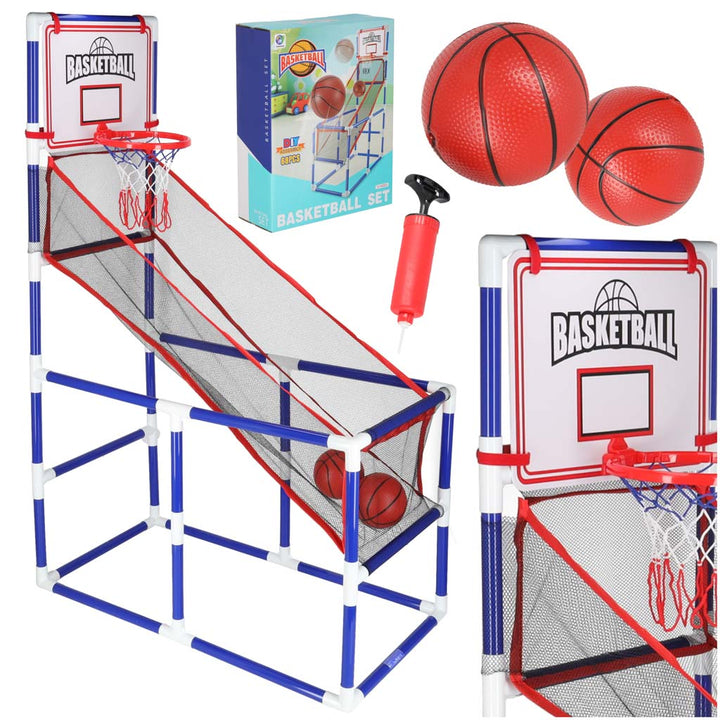 Basketball sportsarkadespil bærbar basketball pumpe med 2 bolde.