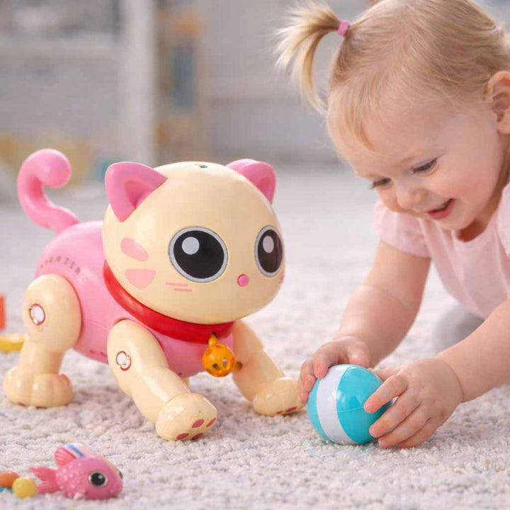 Interaktiv kat fjernbetjent RC robot hopper synger
