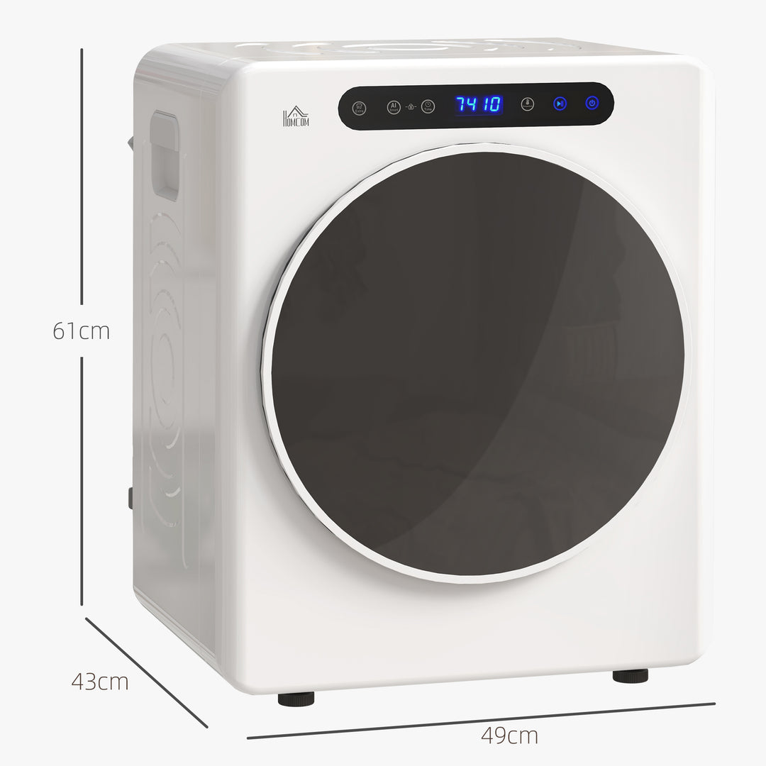 Tørretumbler, 6 programmer, 40-60°c, 4 kg kapacitet, kompakt, touch-betjening, hvid