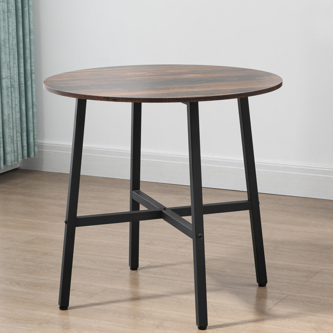 Spisebord køkkenbord, stort bord, industrielt design, rustikt design, 80 x 76 cm, brun