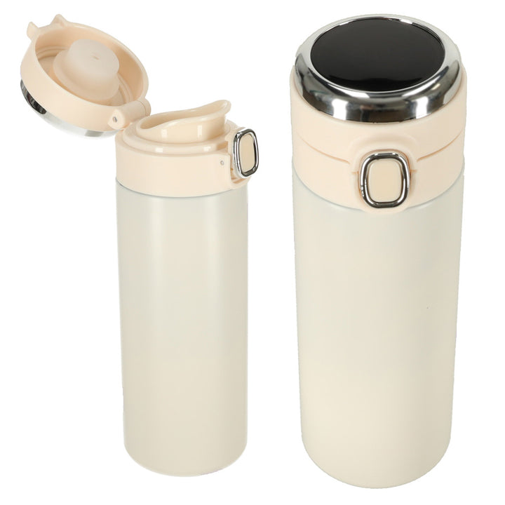 Termokrus med mundstykke LED termokande 420ml beige