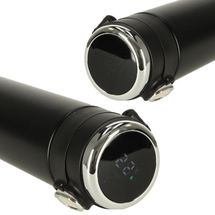 LED termokande med mundstykke, sort, 420 ml