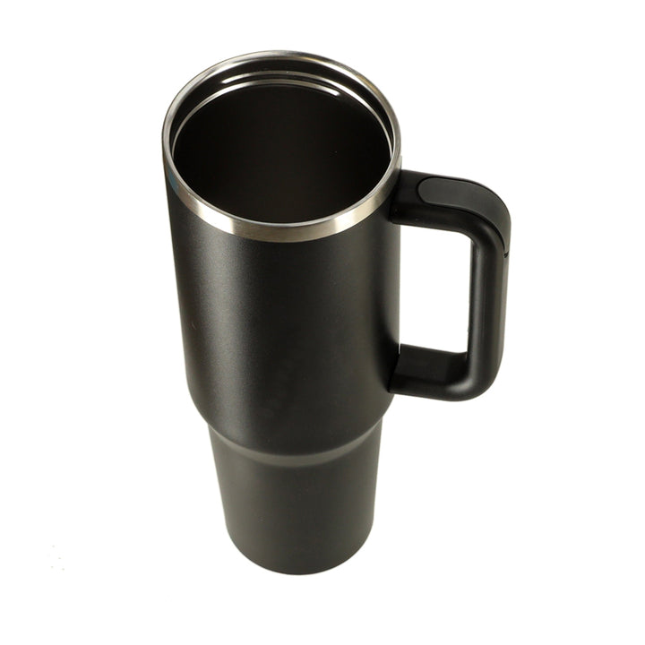 Termokrus med sugerør og hank termokande 1200ml sort