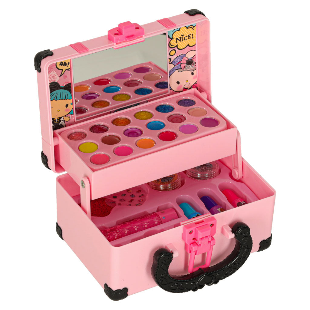 Brystmakeup og neglesæt makeup kosmetik skygger lak kuffert