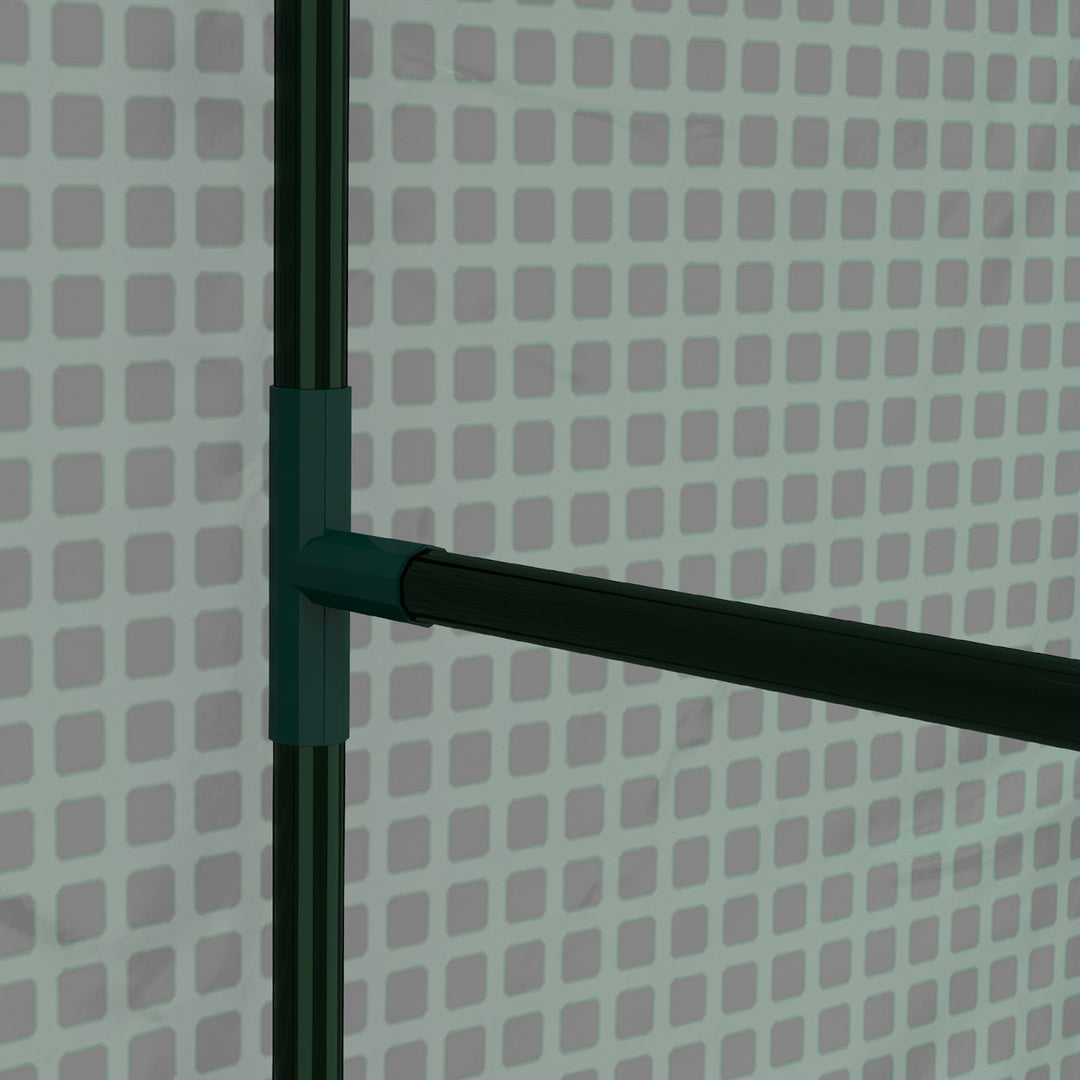 Drivhus/Koldramme, vejrbestandig, rulleport, 100 cm x 80 cm x 150 cm, Grøn