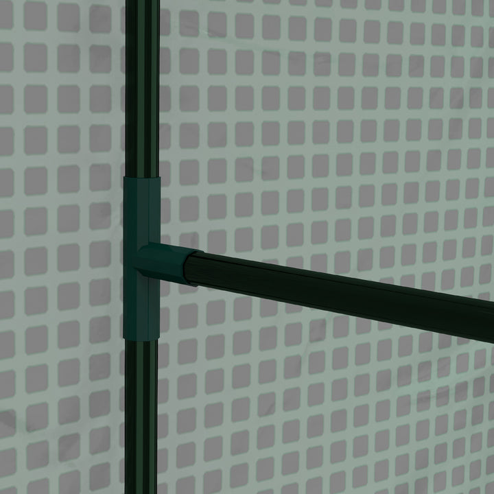 Drivhus/Koldramme, vejrbestandig, rulleport, 100 cm x 80 cm x 150 cm, Grøn