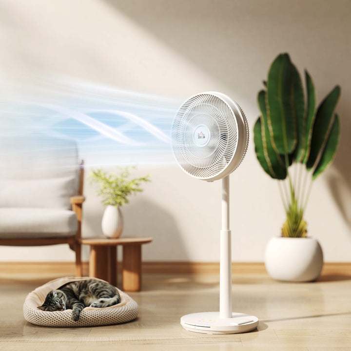 Ventilator, klimaanlæg, 3 tilstande, LED-display, drejelig, plastik, hvid