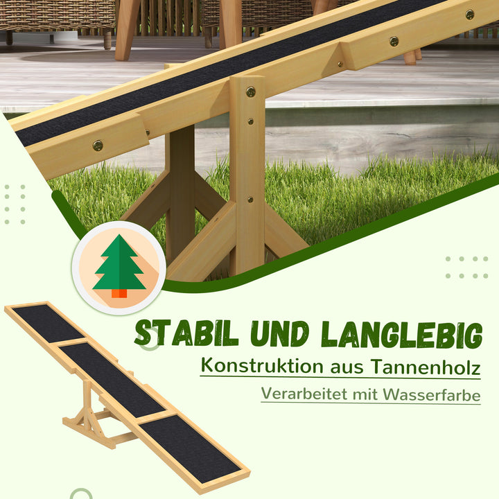 Hundevippe til agilitytræning, skridsikker, bæreevne op til 50 kg, 180 x 30 x 30 cm