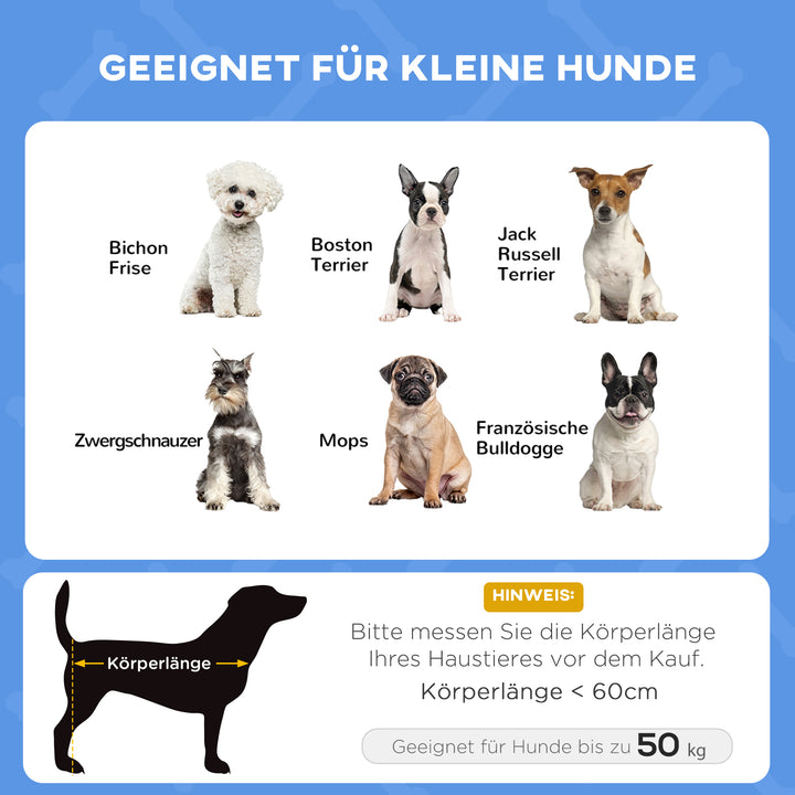 Kæledyrsseng udendørs hundeseng, vejrbestandig, med baldakin, 61 cm x 46 cm x 62 cm, blå + sort