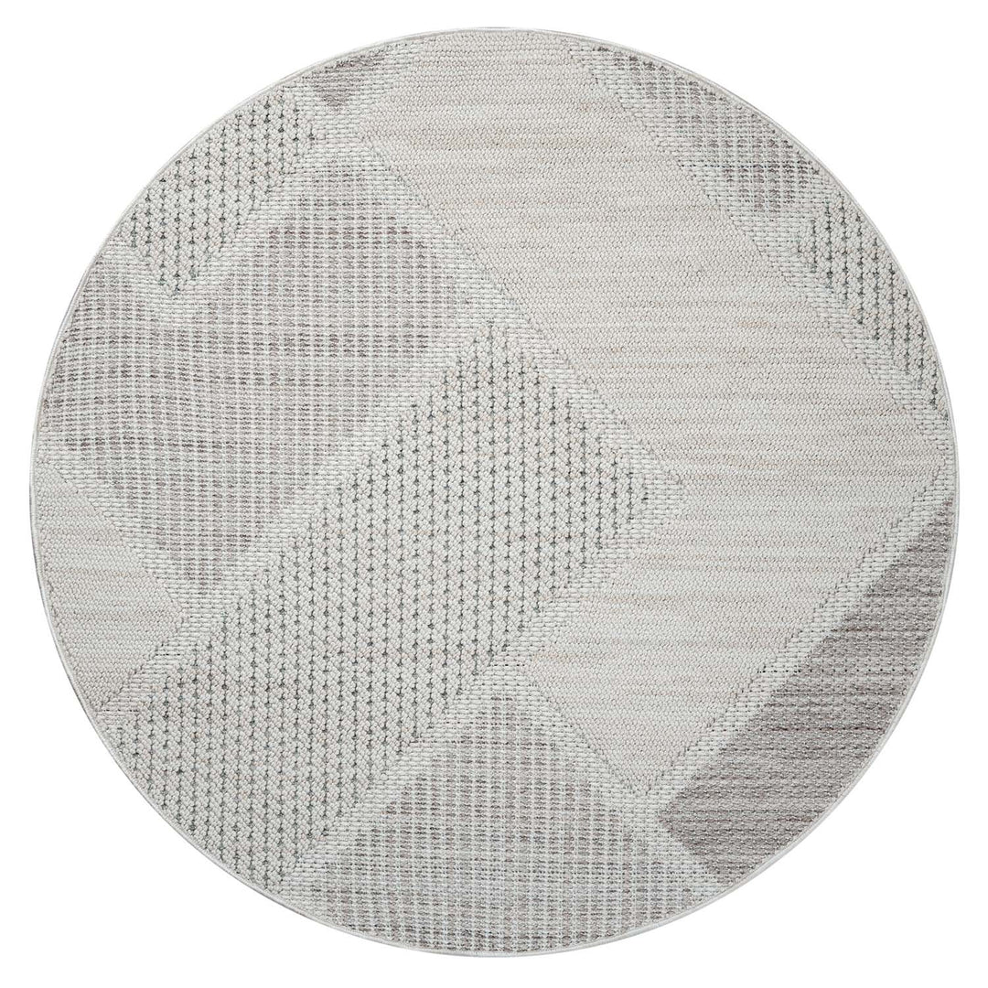 Tæppe Lindo 8877 beige, grøn 120X120cm Rund