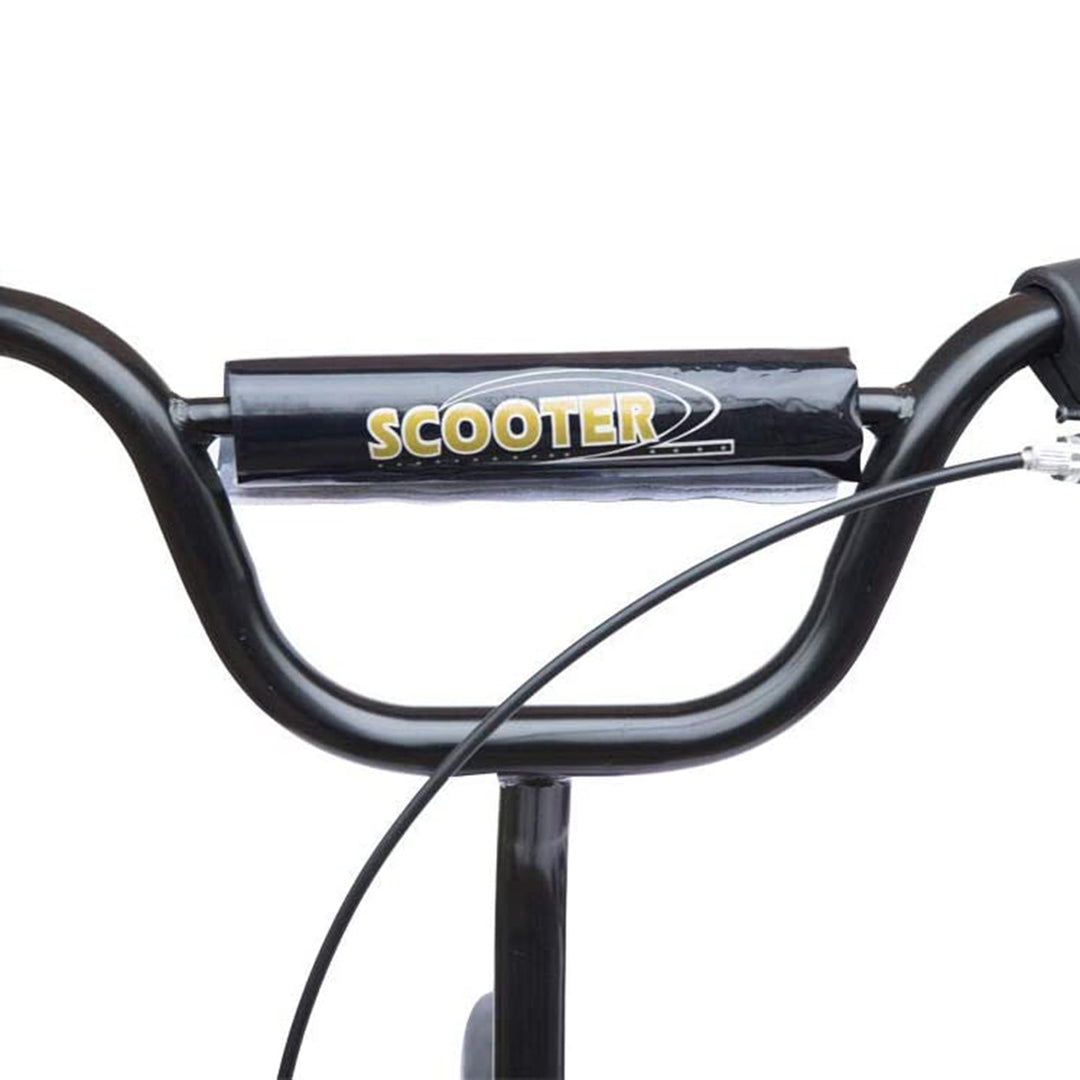 Børneløbehjul med bagbremse, løbehjul, 12 tommer løbehjul, city scooter til børn, kickboard, højdejusterbart, stål, EVA, rød, 120 x 52 x 80-88 cm