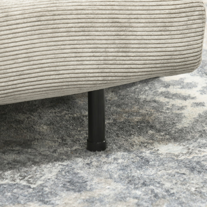 Sovesofa, gæsteseng, 3-positions justerbar ryglæn, linnedlook, op til 120 kg, 141 x 90 x 81 cm, grå