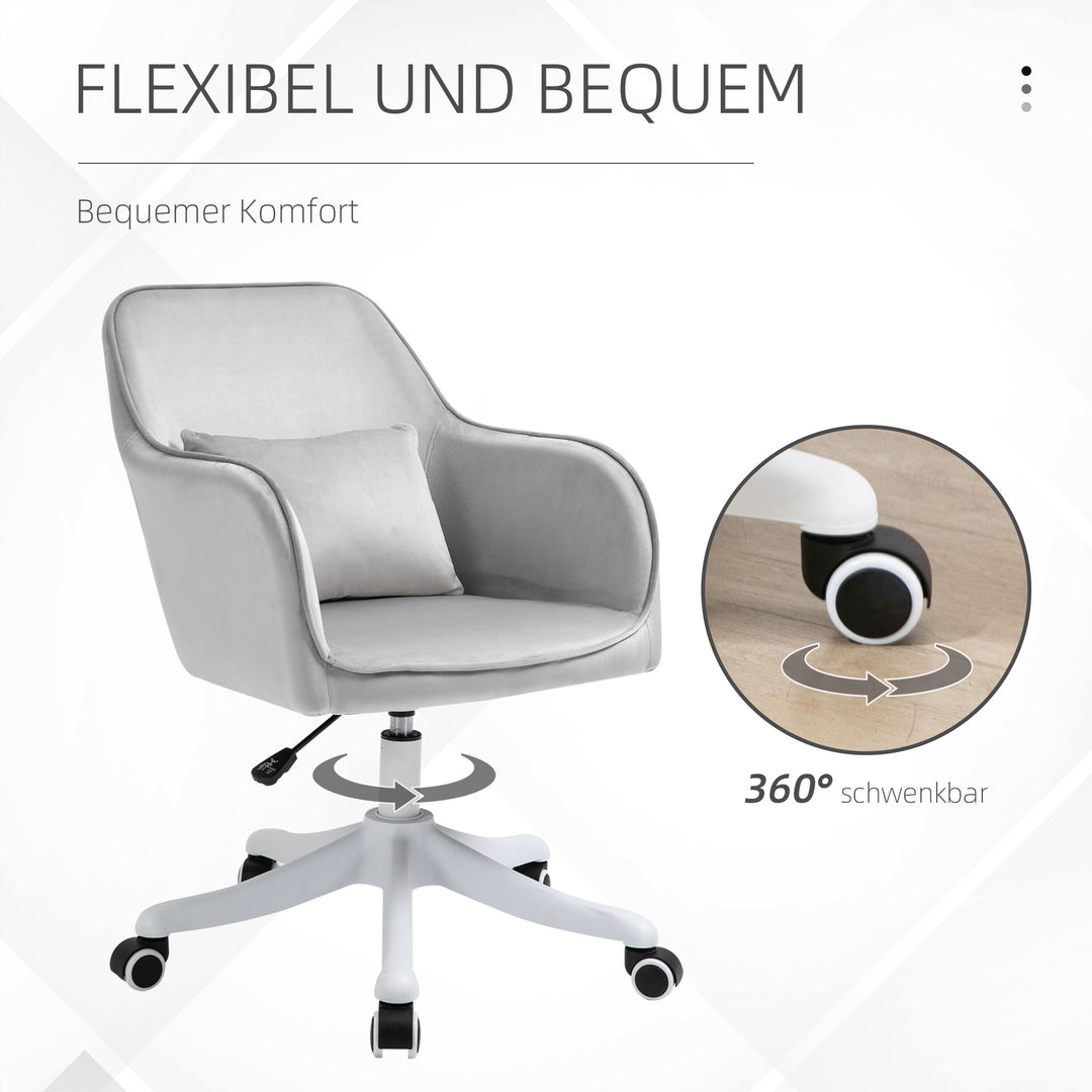 Massagebordstol 78-86 cm højdejusterbar kontorstol drejestol computerstol med usb trin arbejdsstol med vibrationsfunktion lændepude massagefunktion grå