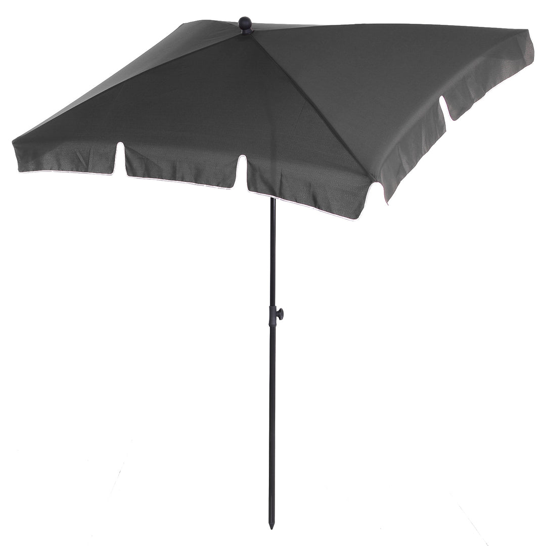 Parasol, strandparasol, haveparasol, balkonparasol, solsejl, foldbar, grå