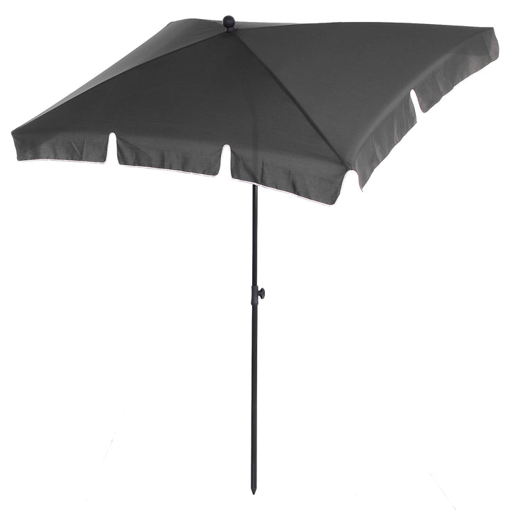 Parasol, strandparasol, haveparasol, balkonparasol, solsejl, foldbar, grå