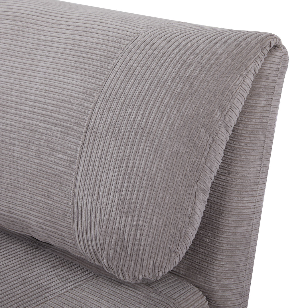 2-I-1 sovesofa gæsteseng, op til 200 kg, justerbar nakkestøtte, fløjlslook, 82 cm x 8 cm x 83 cm, grå