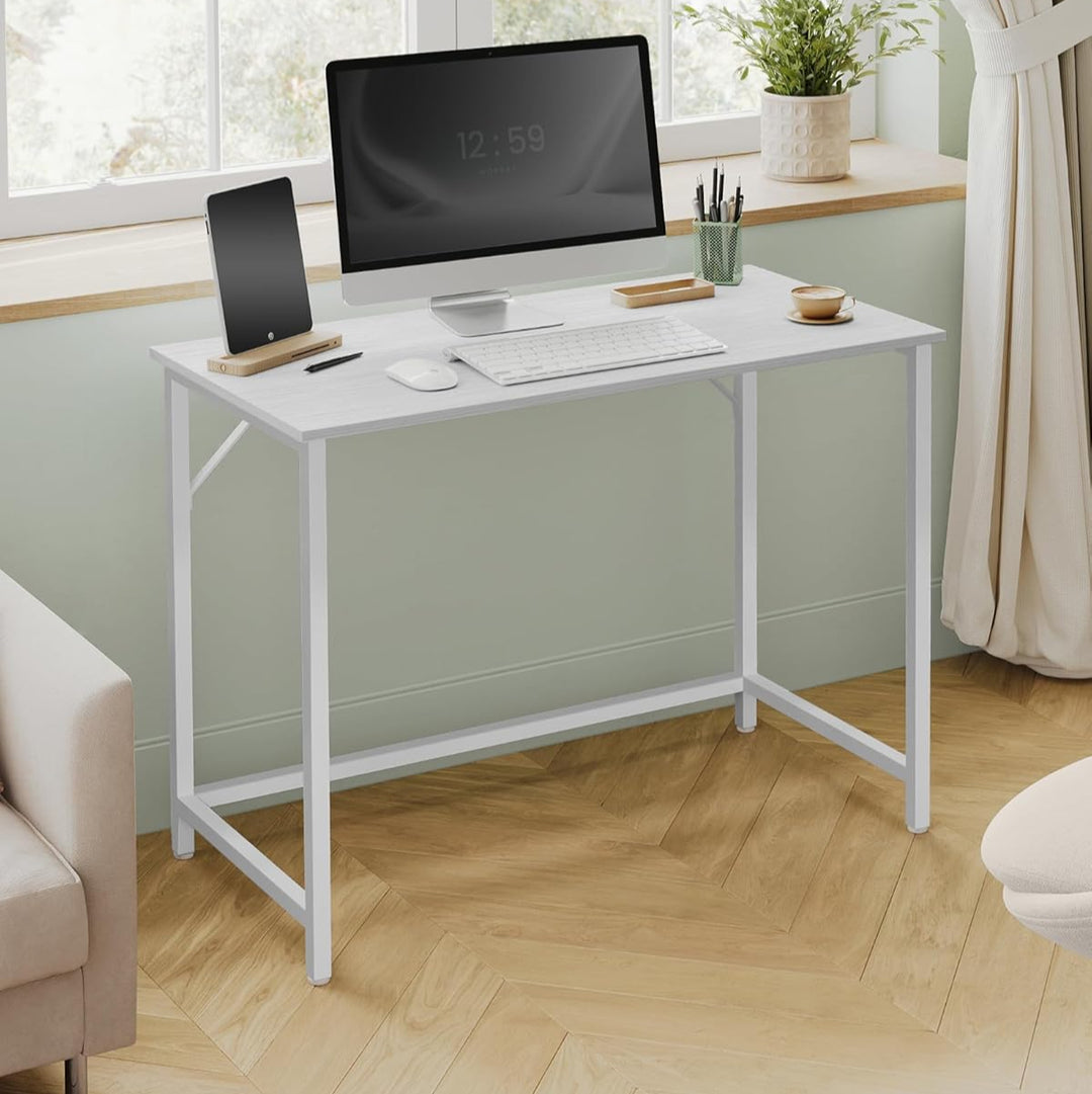 Computer skrivebord, 100 x 50 x 76 cm, hvid