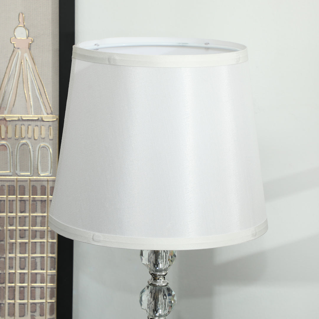 Krystal bordlampe, touch afbryder, usb opladningsport, ø23x45 cm, sølv