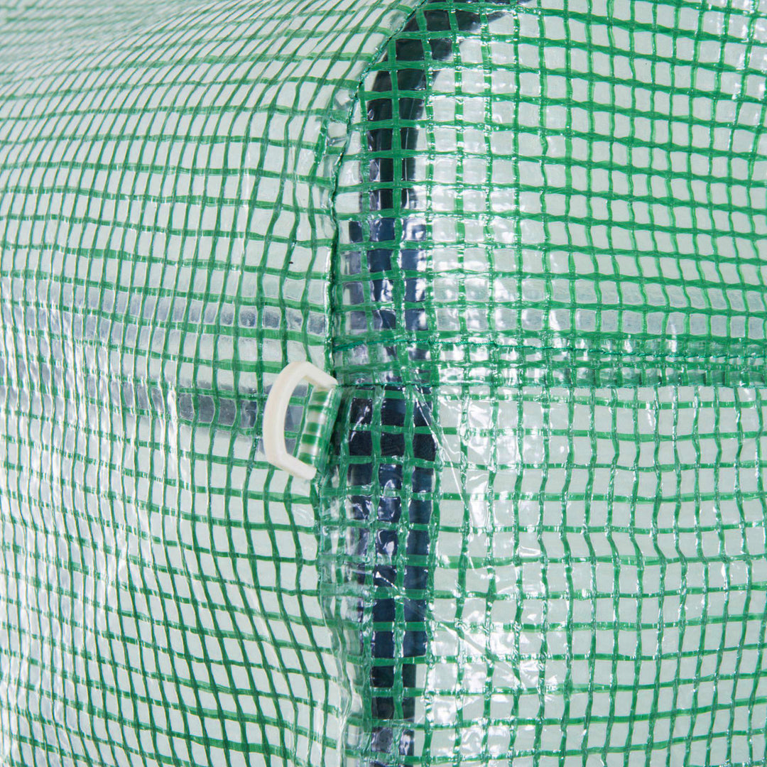Polytunnel 6 x 3 x 2 m walk-in drivhus med rulledæksler, polytunnel drivhus, uv-beskyttelse, stålrør, grøn