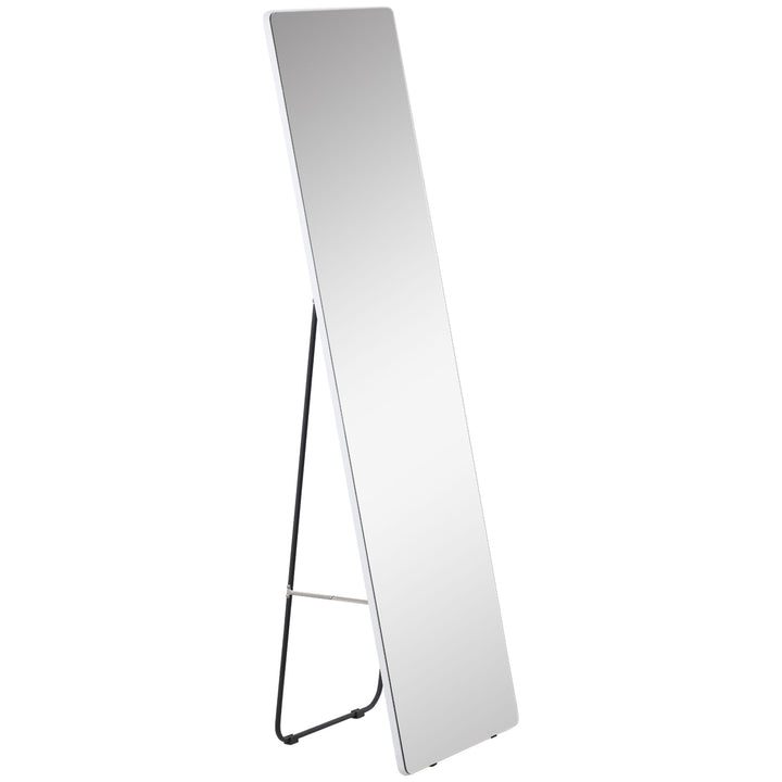 Stående spejl vægspejl fuld figurspejl, aluminium, 45 cm x 37 cm x 158,5 cm, sølv