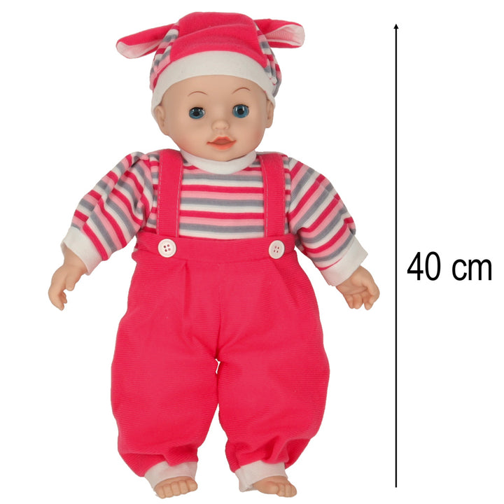 Maya bønne dukke med lyd lyserød 40 cm