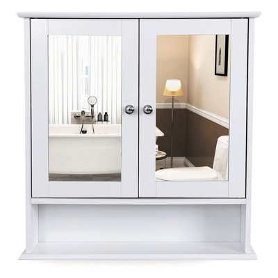 Spejlskab / badeværelsesskab, 56 x 58 x 13 cm, hvid