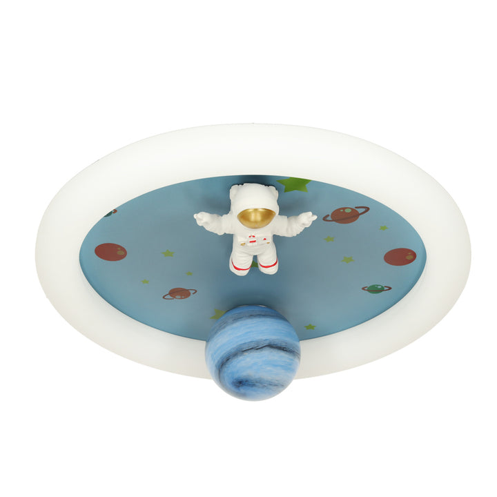 LED loftlampe til børneværelse, dæmpbar LUMELA + fjernbetjent astronaut