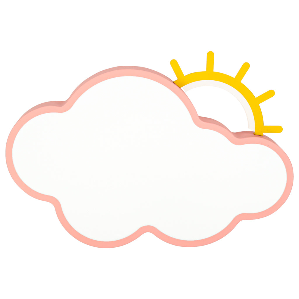 LED loftlampe til børneværelse, dæmpbar LUMELA + fjernbetjening, cloud pink