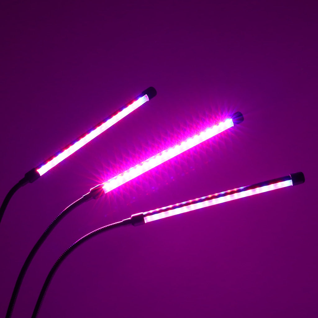 LED-panellampe til plantevækst med 3 pærer