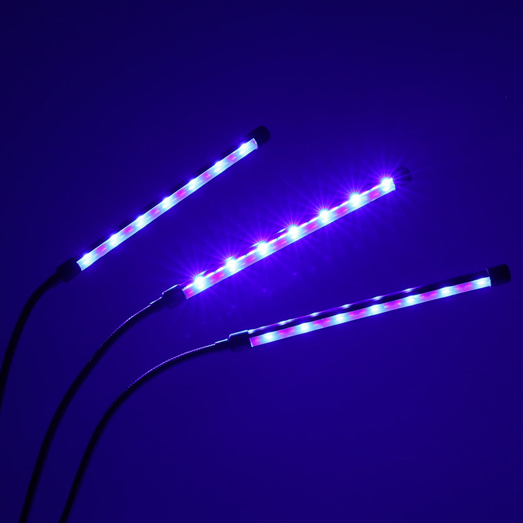 LED-panellampe til plantevækst med 3 pærer